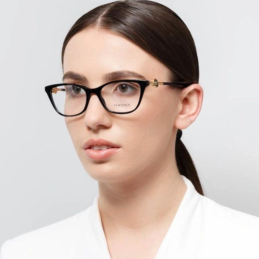 Sale! Versace 55mm Black Moda Eyeglasses